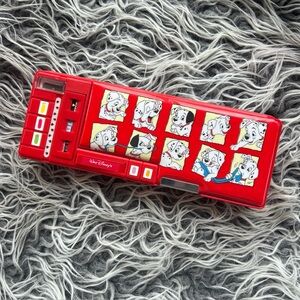 Vintage Disney 101 Dalmatians Pencil Case Red Pop Ups 1990s.